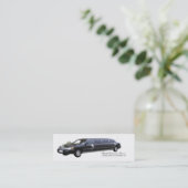 Zwarte Limo Limousine Visitekaartjes (Staand voorkant)