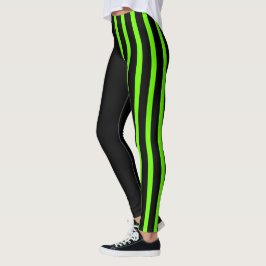 Zwarte & Limoen Jester Leggings