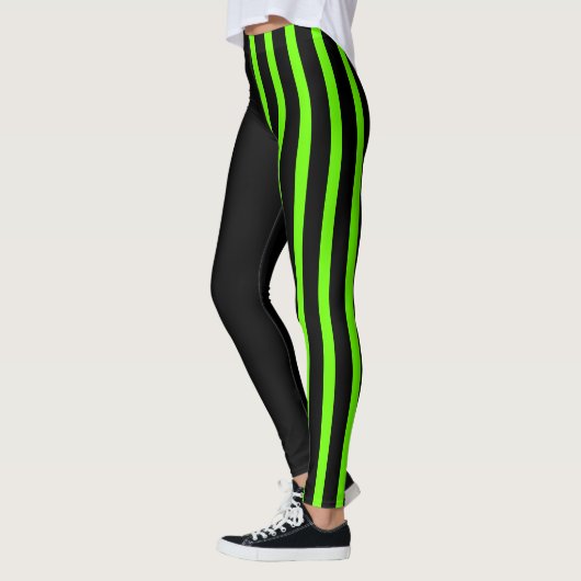 Zwarte & Limoen Jester Leggings (Links)