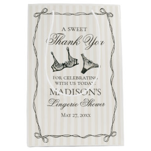 Zwarte lingerie douche bruidsfeest cadeautje medium cadeauzakje