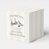 Zwarte lingerie vrijgezellenfeest bruidsdouche des bedankdoosjes (Voorkant Zijde)