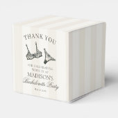 Zwarte lingerie vrijgezellenfeest bruidsdouche des bedankdoosjes (Achterkant)