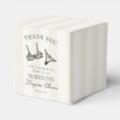 Zwarte lingerie vrijgezellenfeest bruidsdouche des bedankdoosjes (Achterkant)