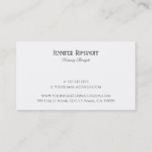 Zwarte Linnen Textuur Natuurlijke Spa Therapeut Visitekaartje (Achterkant)