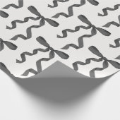 Zwarte Lint Baby of Bruidsmeisje, Verjaardagsfeest Cadeaupapier (Hoek)