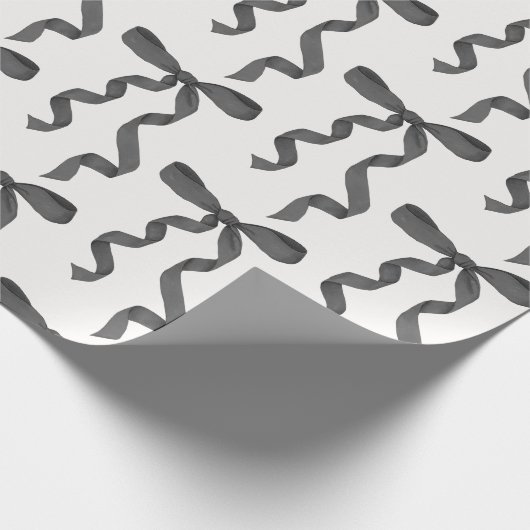 Zwarte Lint Baby of Bruidsmeisje, Verjaardagsfeest Cadeaupapier (Hoek)