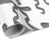 Zwarte Lint Baby of Bruidsmeisje, Verjaardagsfeest Cadeaupapier (Rol Hoek)