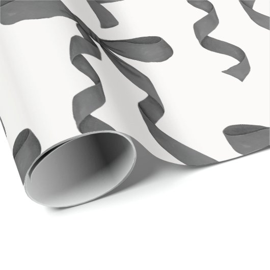 Zwarte Lint Baby of Bruidsmeisje, Verjaardagsfeest Cadeaupapier (Rol Hoek)