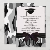 Zwarte lint en grijze Afstuderen Kaart (Voorkant / Achterkant)