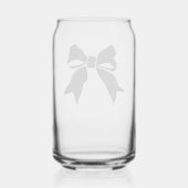 Zwarte lint in een strik blikvorm glas (Achterkant)