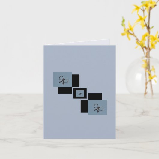 Zwarte lint-Kaart Kaart (Gele Bloem)