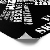 Zwarte lint Melanoma maandproducten Huidkanker A Poster (Hoek)