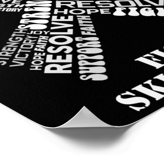 Zwarte lint Melanoma maandproducten Huidkanker A Poster (Hoek)