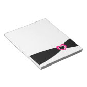 Zwarte lint notitieblok (Schuin)