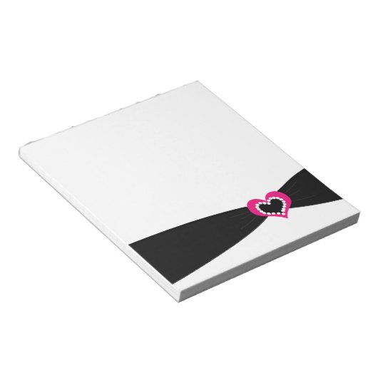 Zwarte lint notitieblok (Schuin)