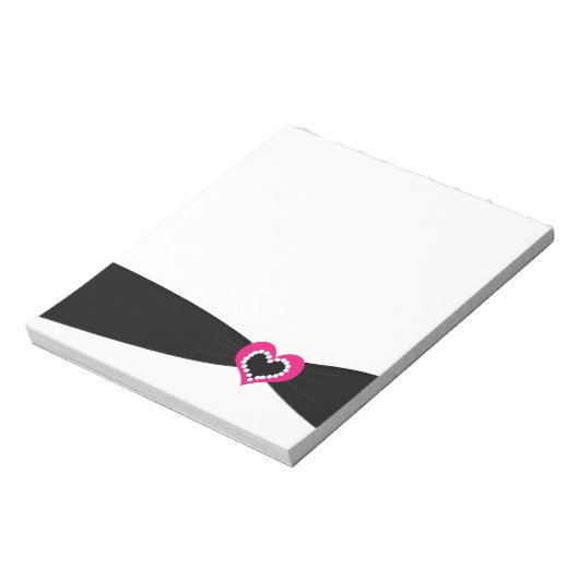 Zwarte lint notitieblok (Linkerzijde)