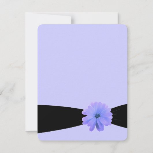 Zwarte lint Paarse ventilator sparen de Datum Save The Date (Achterkant)