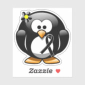 Zwarte Lint Pinguïn Sticker (Vel)