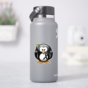 Zwarte Lint Pinguïn Sticker