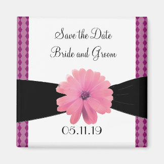 Zwarte lint roze aanjager sparen de Datum Magneet