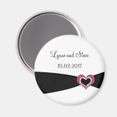 Zwarte Lint Save the Date Magneet (Voorkant / Achterkant)