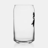 Zwarte lint strik om een boog blikvorm glas (Rechts)