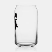 Zwarte lint strik om een boog blikvorm glas (Links)