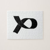 Zwarte lint tekening legpuzzel (Horizontaal)