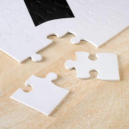 Zwarte lint tekening legpuzzel (Zijkant)