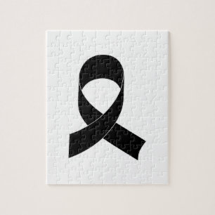 Zwarte lint tekening legpuzzel