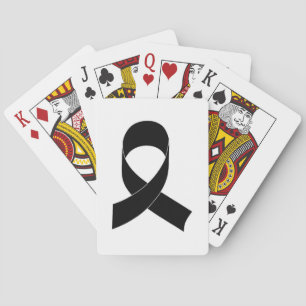 Zwarte Lint Tekening Pokerkaarten