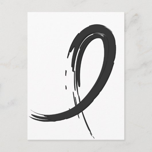 Zwarte lint van Melanoma A4 Briefkaart (Voorkant)