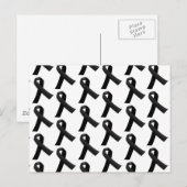 Zwarte linten briefkaart (Voorkant / Achterkant)