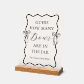 Zwarte linten Bruidsdouche Raad hoeveel linten Acryl Bord (Hoek)