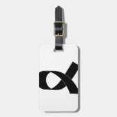 Zwarte linttekening bagagelabel (Voorkant verticaal)