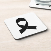 Zwarte linttekening bier onderzetter (Linkerzijde)