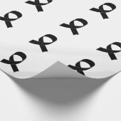 Zwarte linttekening cadeaupapier (Hoek)