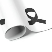 Zwarte linttekening cadeaupapier (Rol Hoek)