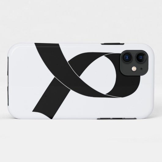 Zwarte linttekening Case-Mate iPhone case (Achterkant (horizontaal))