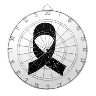 Zwarte linttekening dartbord