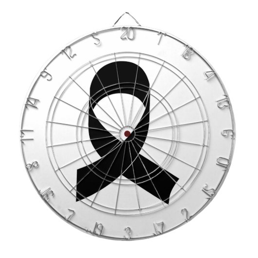 Zwarte linttekening dartbord (Voorkant)