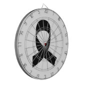 Zwarte linttekening dartbord (Voorkant Links)