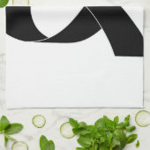 Zwarte linttekening theedoek (Gevouwen)