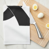 Zwarte linttekening theedoek (Quarter Fold)