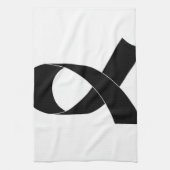 Zwarte linttekening theedoek (Verticaal)