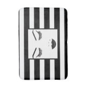 Zwarte Lippen Schoonheid Make-up Gezicht Wimpers & Badmat (Voorkant Verticaal)