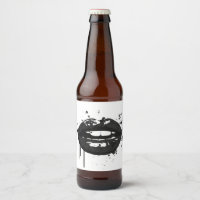 Zwarte lippen stijlvolle mode kus make-up artiest