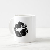 Zwarte Lips Koffiemok (Voorkant links)