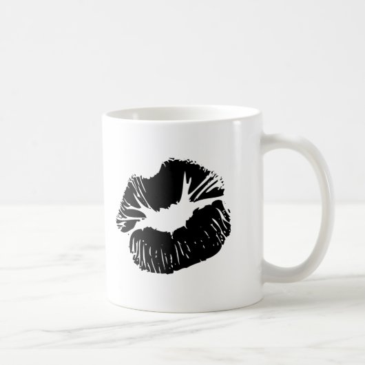 Zwarte Lips Koffiemok (Rechts)
