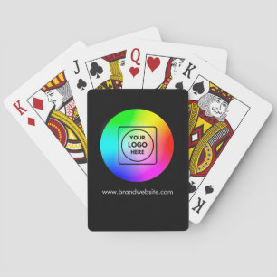 Zwarte Logo Branding Design Pokerkaarten Met Vet L